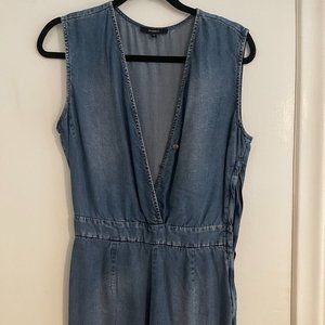 Studio F Denim Jean Romper Sleeveless V-Neck US M/ COLOMBIA Size 10